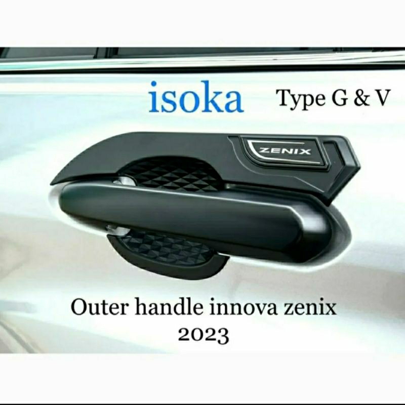 Jual Paket Cover Outer Handle Mobil Innova Zenix Tipe G V Hitam Doff Shopee Indonesia