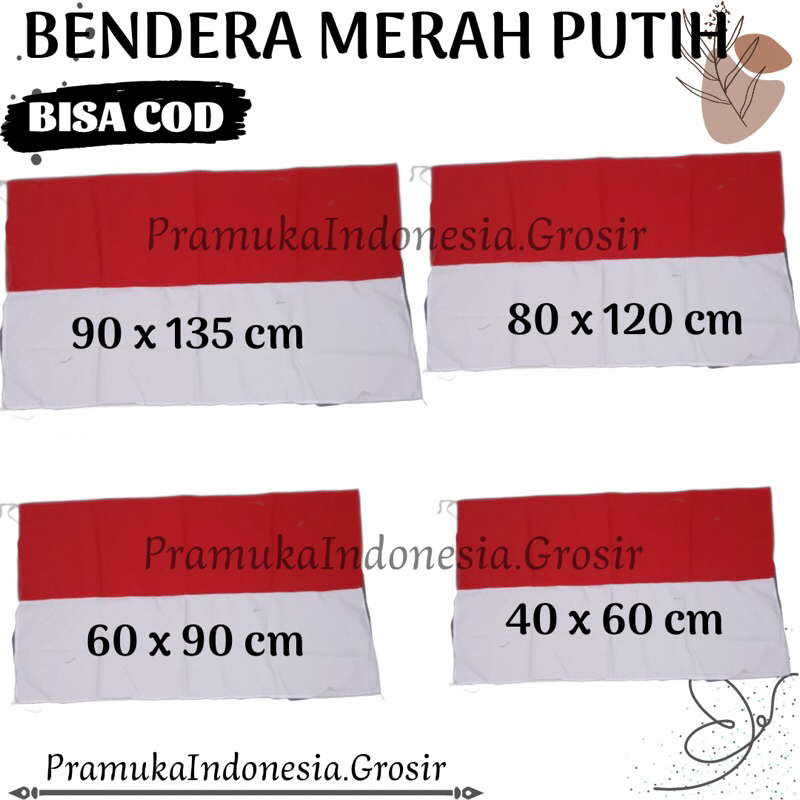 Jual BENDERA MERAH PUTIH / BENDERA INDONESIA / BENDERA UKURAN 40x60 ...