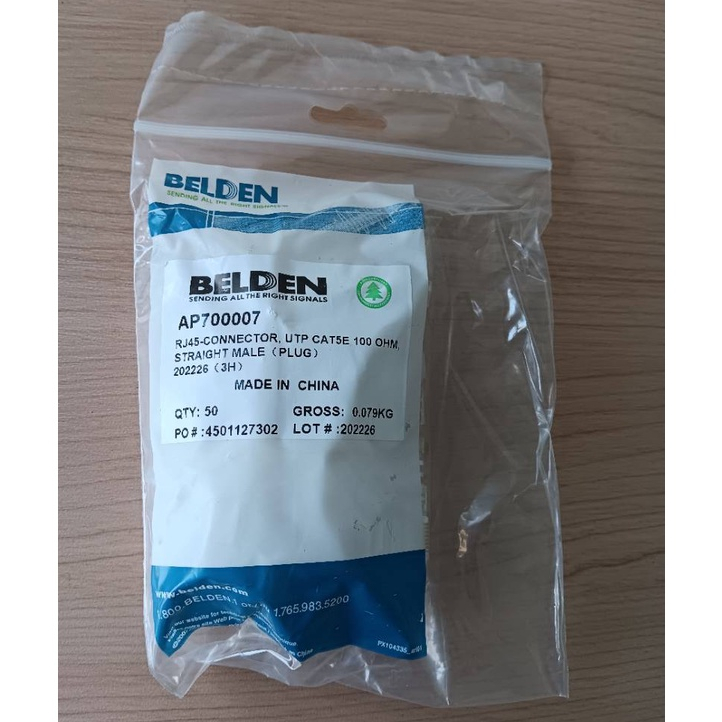 Jual Connector BELDEN AP700007 ORIGINAL / Konektor RJ45 BELDEN Cat5e (8 ...