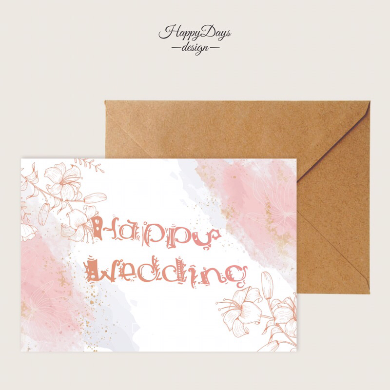 Jual HappyDays Design - Greeting Card -Kartu Ucapan Pernikahan - Kartu ...