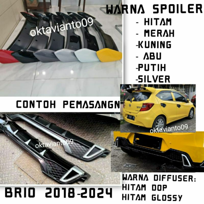 Jual Paket Spoiler Diffuser Urbanite All New Brio