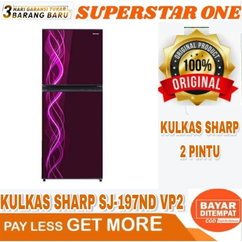 Jual Kulkas Pintu Sj Nd Vp Lemari Es Sharp Sj Nd Vp Shopee Indonesia