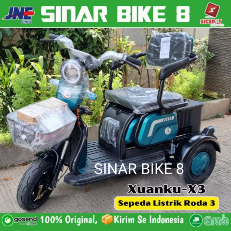 Jual Sepeda Listrik Roda Tiga E Bike Xuanku X Watt Electric E Bike New Shopee Indonesia