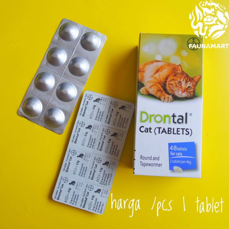 Jual Drontal Cat 1 Tablet - Obat Cacing Kucing | Shopee Indonesia