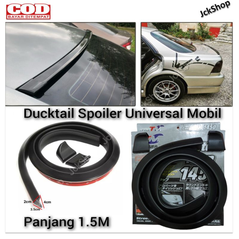 Jual Rear Wing Ducktail/Spoiler Universal Hitam Shopee Indonesia