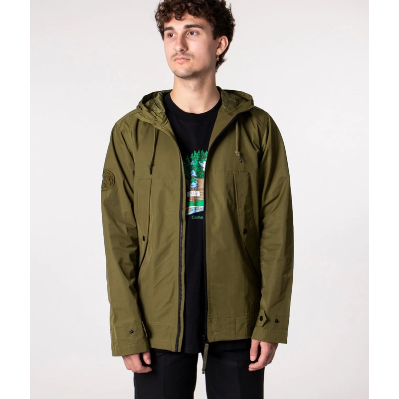 Jual Pretty Green Ridley Hooded Jacket In Khaki | Shopee Indonesia