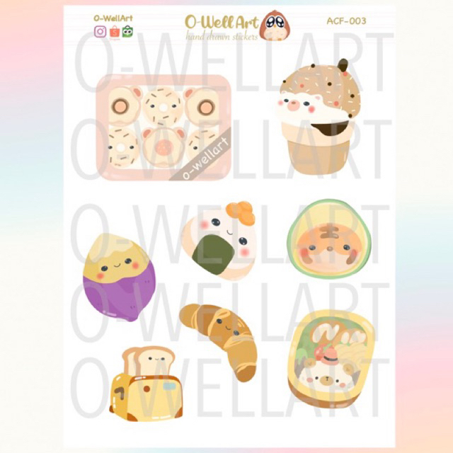 Jual Stiker Olahan Makanan Food Sticker Cute Sticker Journal