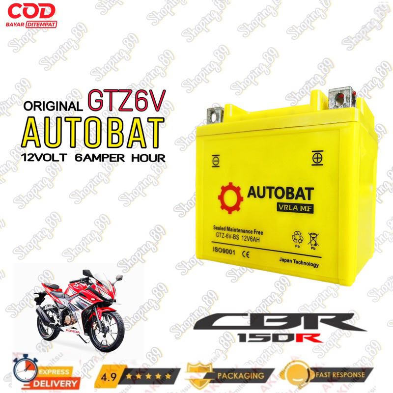 Jual AKI MOTOR CBR 150, CB 150R, 12V 6AH | Shopee Indonesia