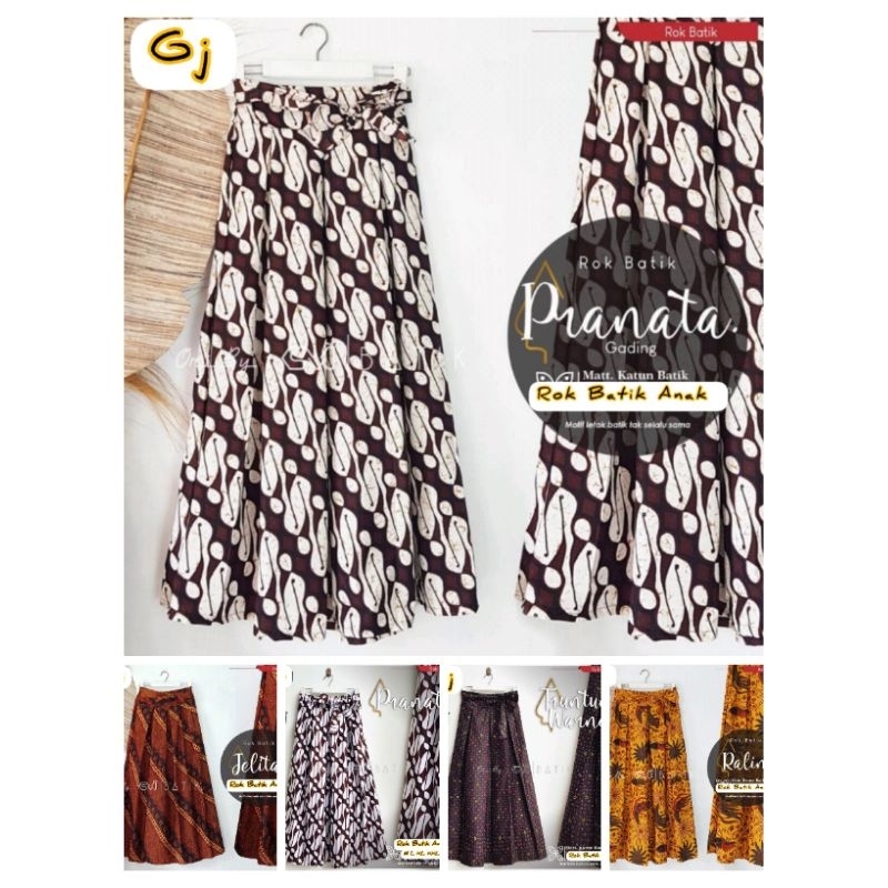 Jual Rok Batik Anak Perempuan SD Model Payung Klok Pinggang Karet ...