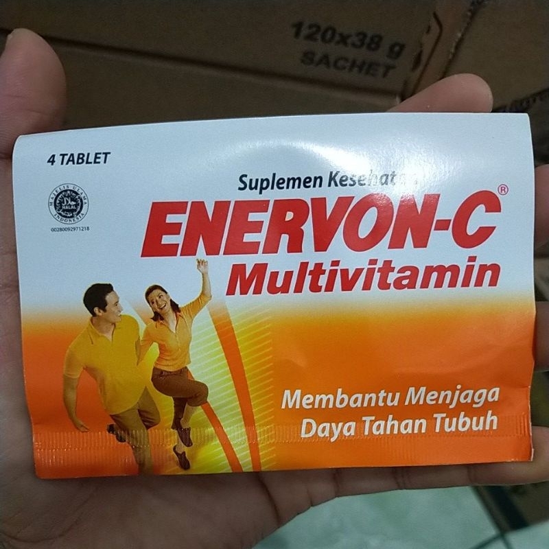 Jual enervon c obat multivitamin isi 4 tablet Shopee Indonesia