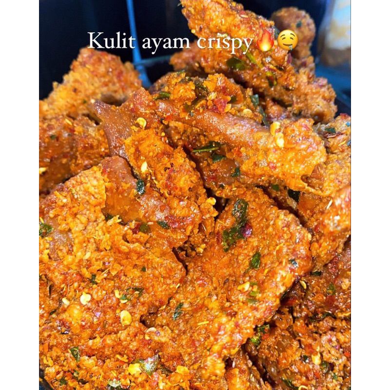 Jual Kulit Ayam Krispy Pedas Daun Jeruk 100 Gram Kulit Ayam Krispy 250