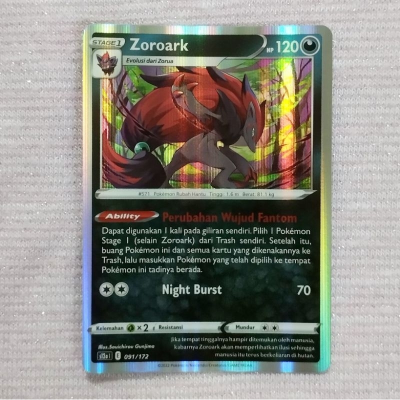 Jual Kartu Pokemon Indonesia Zoroark Shopee Indonesia