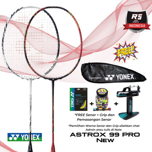 Jual NEW RAKET BADMINTON YONEX ASTROX 99 PRO CHERRY SUNBURST/ WHITE ...