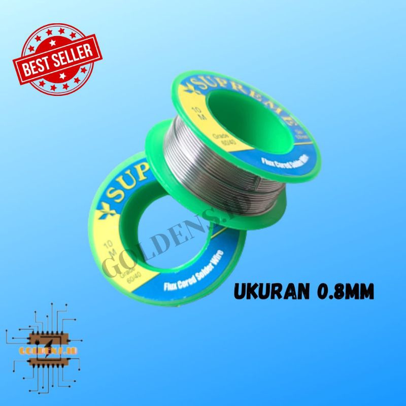 Jual Timah Solder Supreme/0.8mm roll kecil 10 m. | Shopee Indonesia