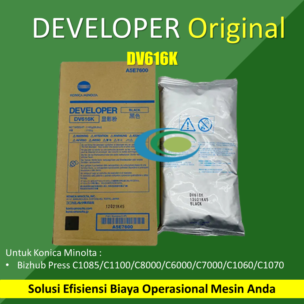 Jual Developer DV616 Black Original Konica Minolta 1100 Gram | Shopee ...