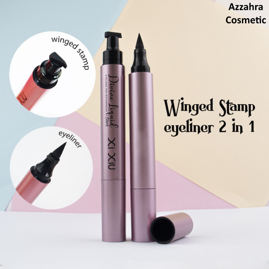 Jual Xi Xiu Divine Liquid Eyeliner Pen Waterproof Black With Stamp Shopee Indonesia 