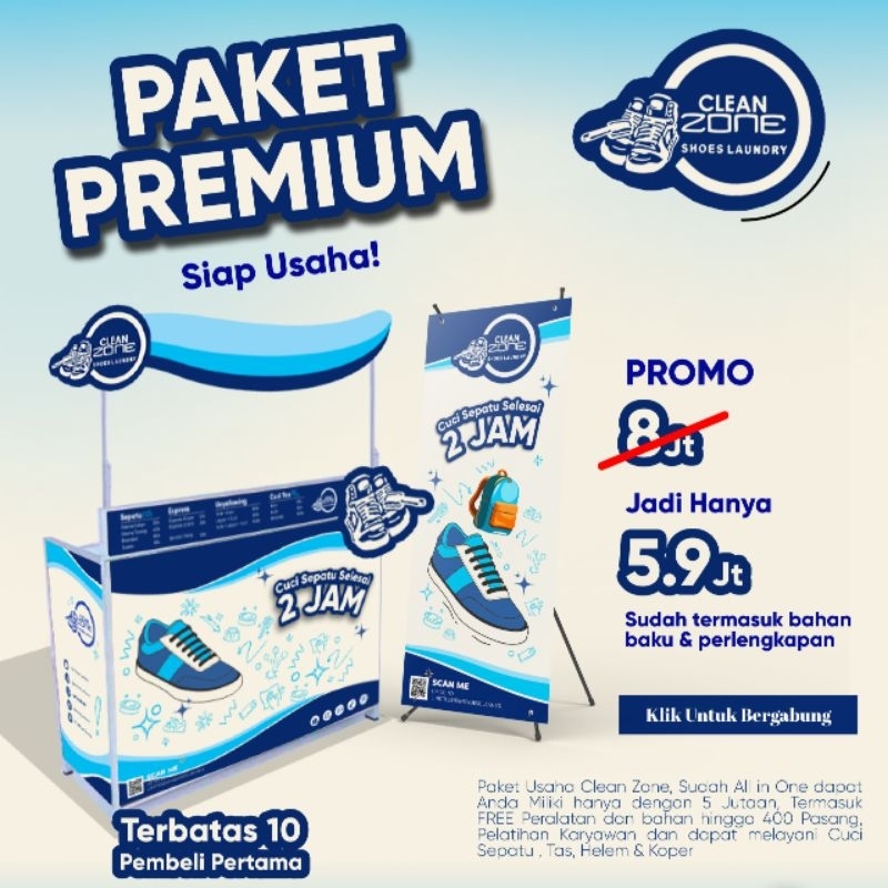 Jual Paket Usaha Laundry Sepatu Cuci Sepatu Clean Zone Shoe Laundry By