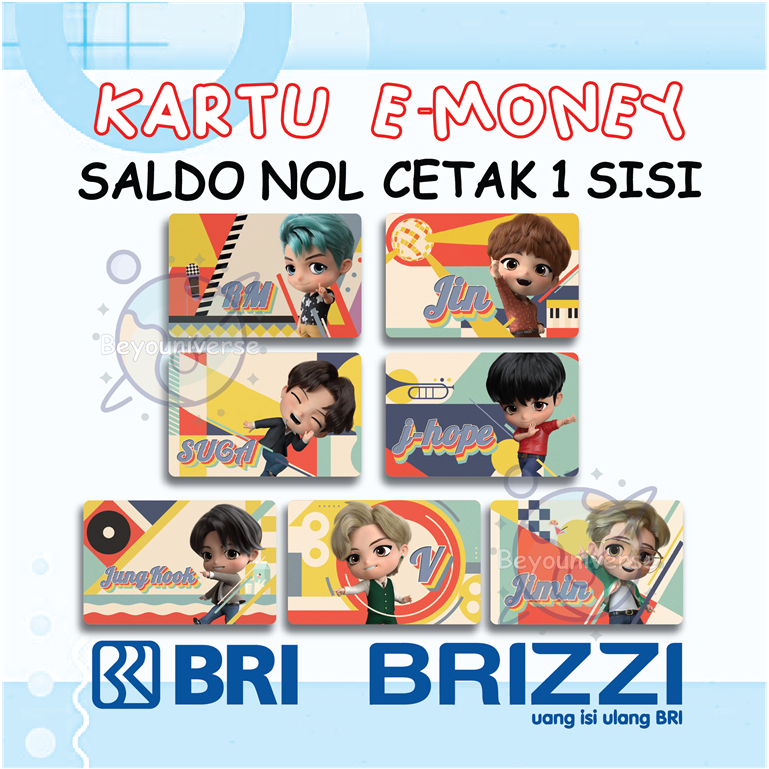 Jual Kartu E Toll Mrt Bri Brizzi E Money Design Bts Tinytan Dynamite Sisi Shopee Indonesia