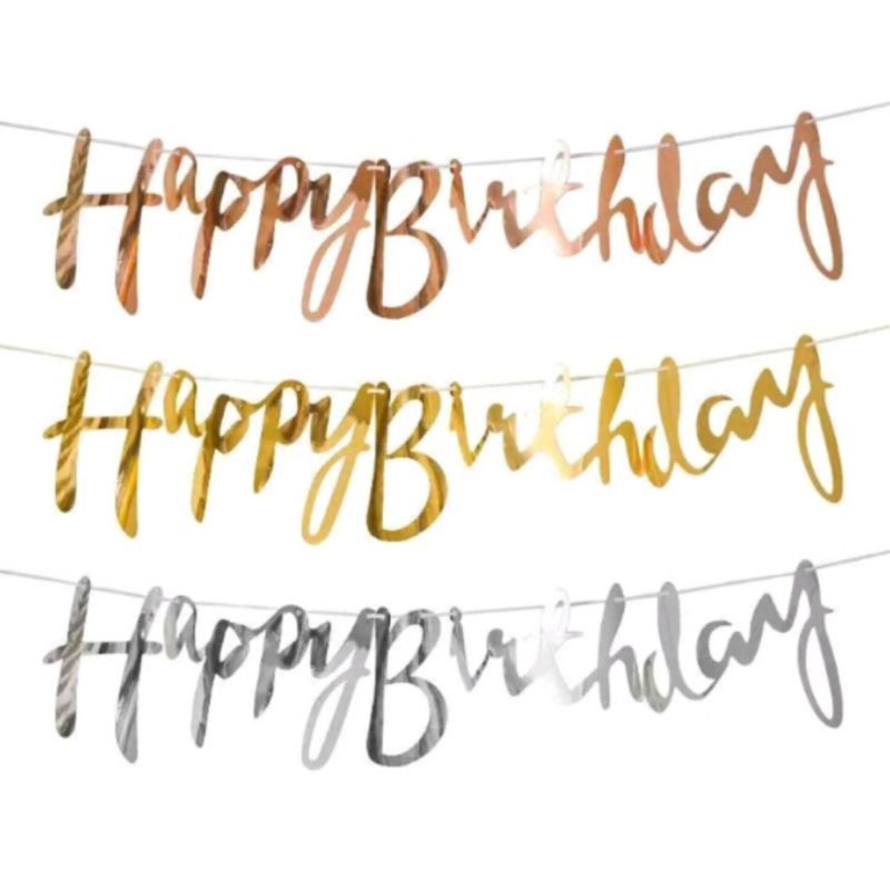 Jual Backdrop Hiasan Lettering Happy Birthday Latin, Hiasan Dinding ...