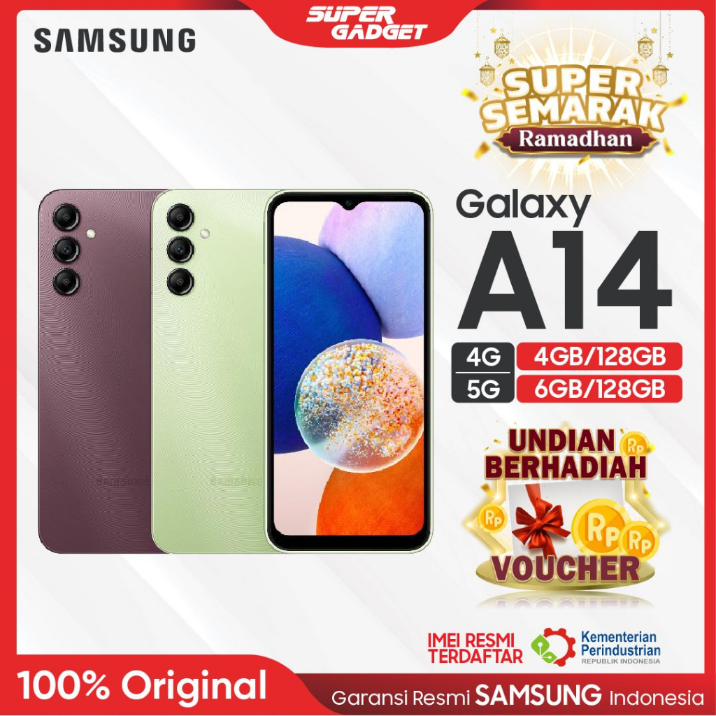 Jual Samsung Galaxy A14 5G 4/128 6/128 GB RAM 4 6 ROM 128 4GB 6GB 128GB ...