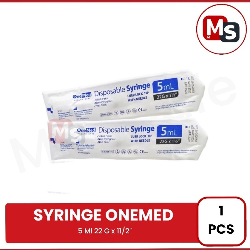 Jual MS DISPOSABLE SYRINGE 5 Ml SPUIT SATUAN | Shopee Indonesia