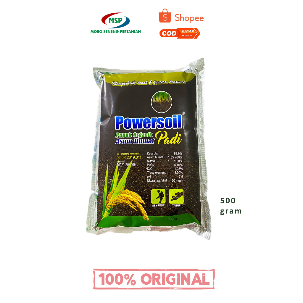 Jual Powersoil Pupuk Organik Asam Humat Untuk Padi Gram Shopee