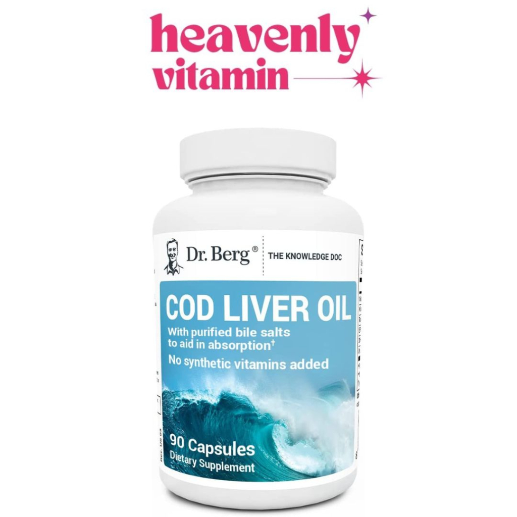 Jual Dr. Berg Cod Liver Oil Omega 3 EPA DHA, 90 Capsules Minyak ikan