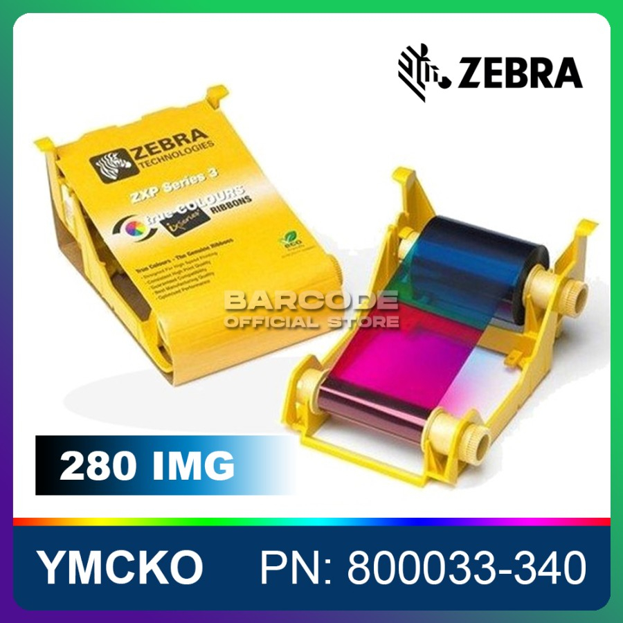 Jual RIBBON WARNA PRINTER ZEBRA ZXP3 - ZXP SERIES 3 YMCKO COLOURS 280 ...