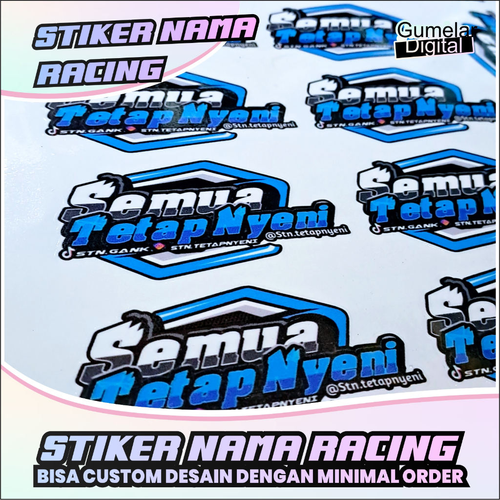 Jual STIKER NAMA RACING NAMA KOMUNITAS STIKER NAMA BENGKEL CUSTOM SUKA ...