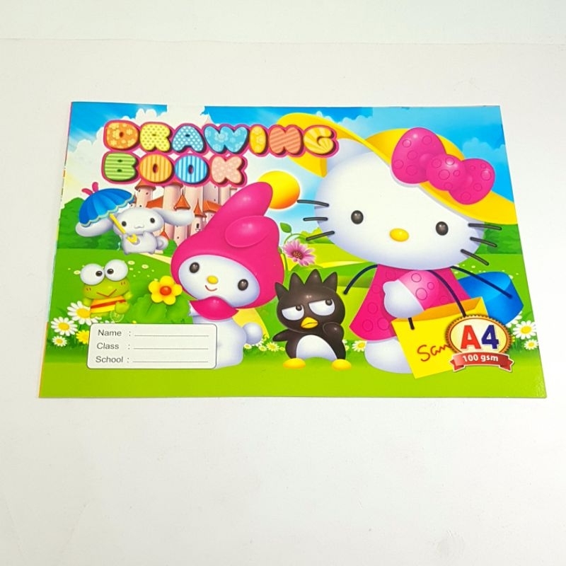 Jual Buku Gambar/Drawing Book A4 Karakter Hello Kitty | Shopee Indonesia