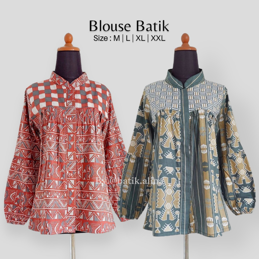 Jual Batik Alina Baju Batik Wanita Modern Atasan Blouse Batik Kerja Kantor Wanita Shopee Indonesia 