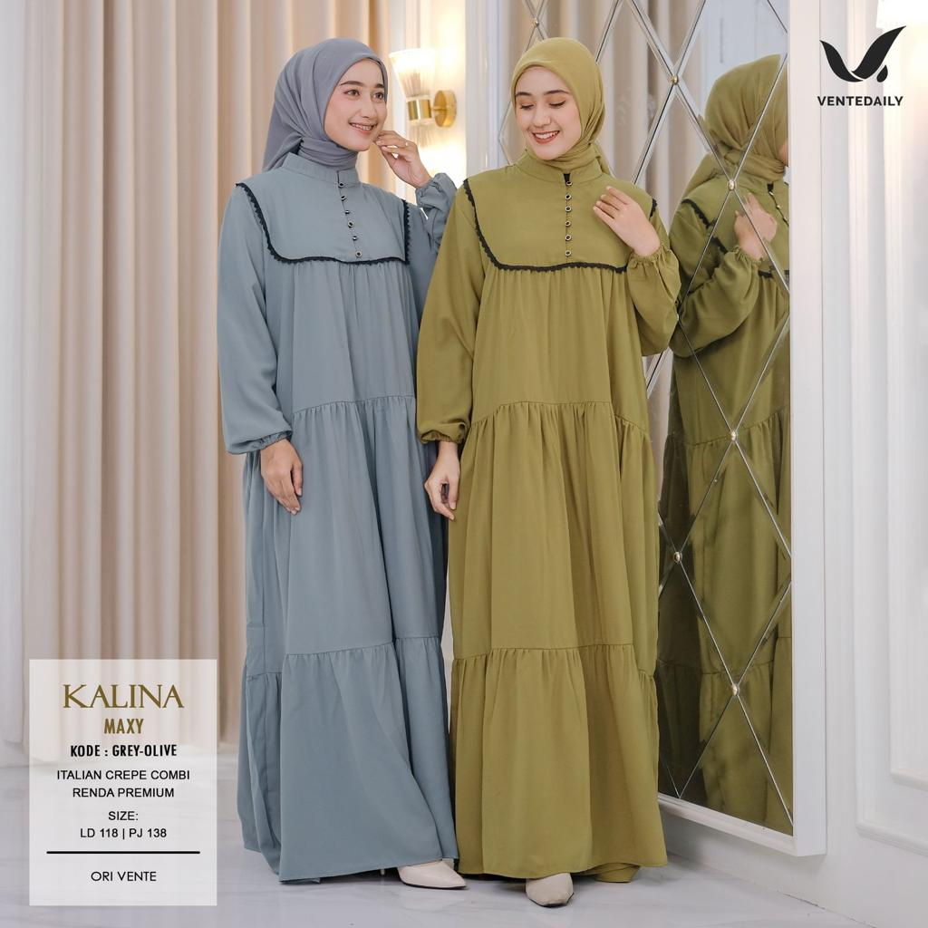 Jual Dress Wanita Kondangan Korea Polos Lengan Panjang Maxi Dress Fashion Muslim Terbaru Ld