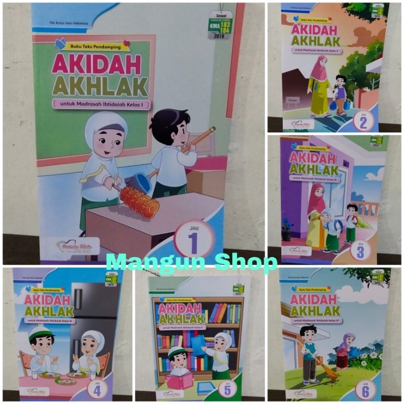 Jual BUKU AKIDAH AKHLAK KELAS 1,2,3,4,5,6 MI KMA 183 / 184 TAHUN ...