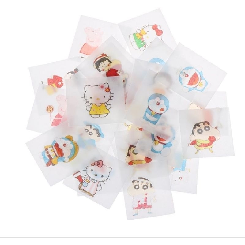 Jual Isi 5pcs Sticker Makanan Aman Di makan/ Edible Gluous Rice Paper ...