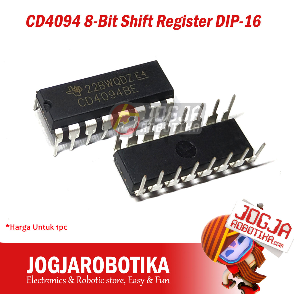 Jual IC CD4094 DIP 8-Bit Shift Register CMOS 8-Stage Shift-and-Store ...