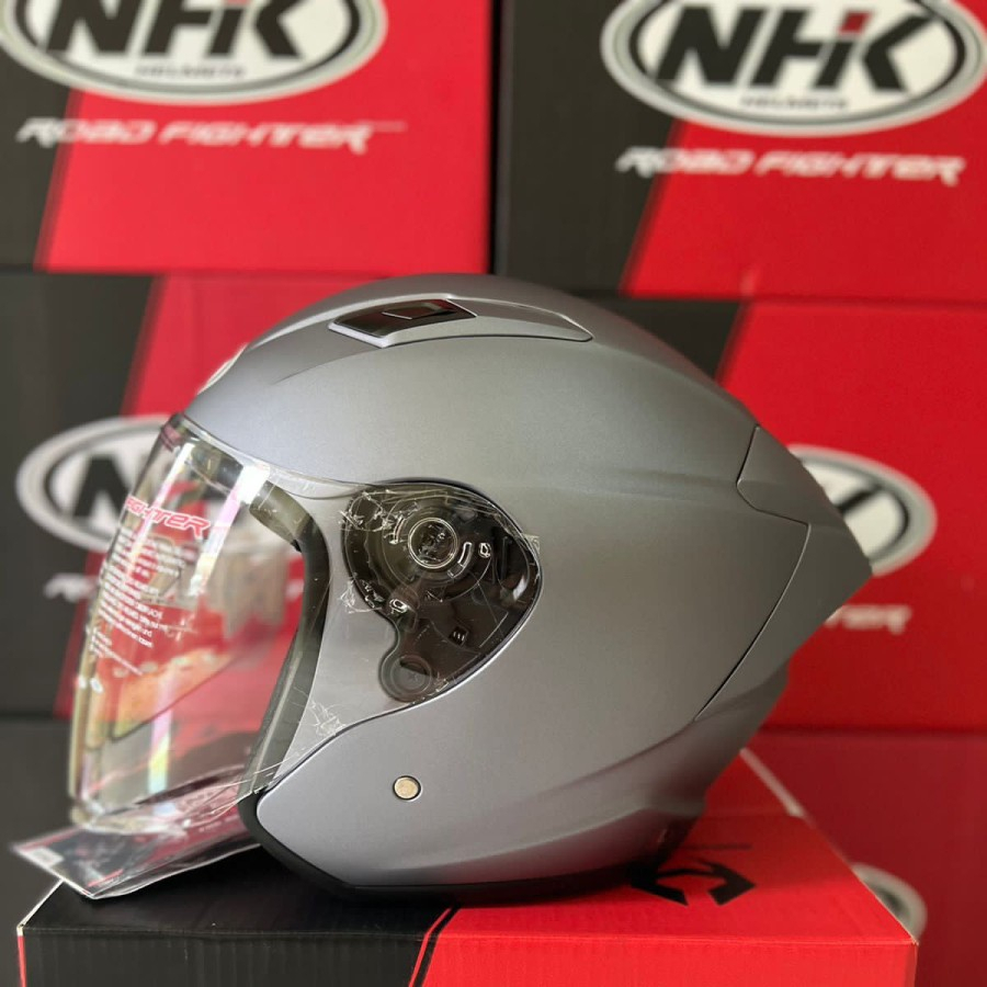 Jual NHK R1 ELITE SOLID GREY DOFF SINGLE VISOR | Shopee Indonesia