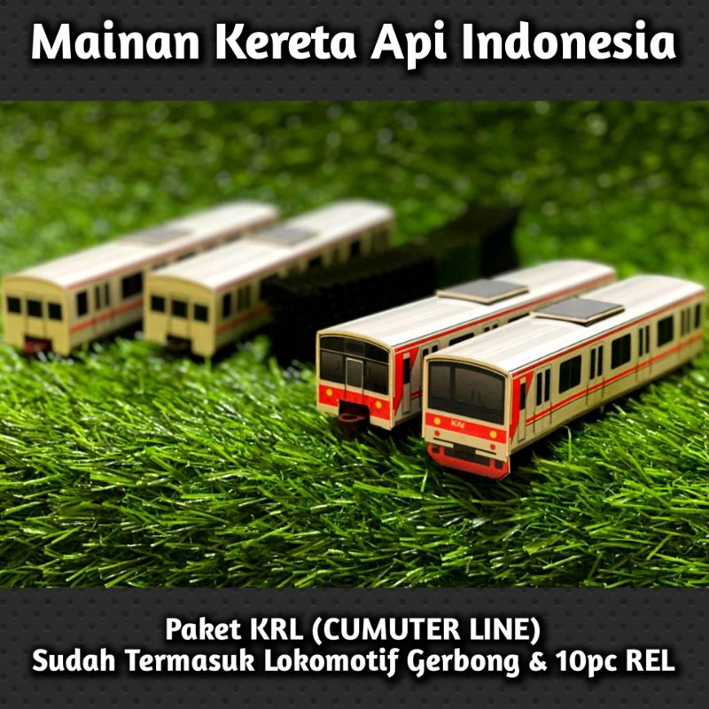 Jual Mainan Kereta Krl Commuter Line Fullset Miniatur Krl Mainan Bisa