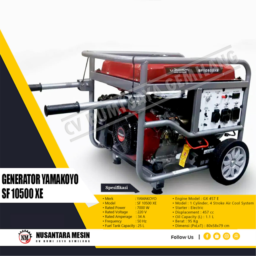 Jual MESIN GENSET / GENERATOR YAMAKOYO SF 10500 XE Shopee Indonesia
