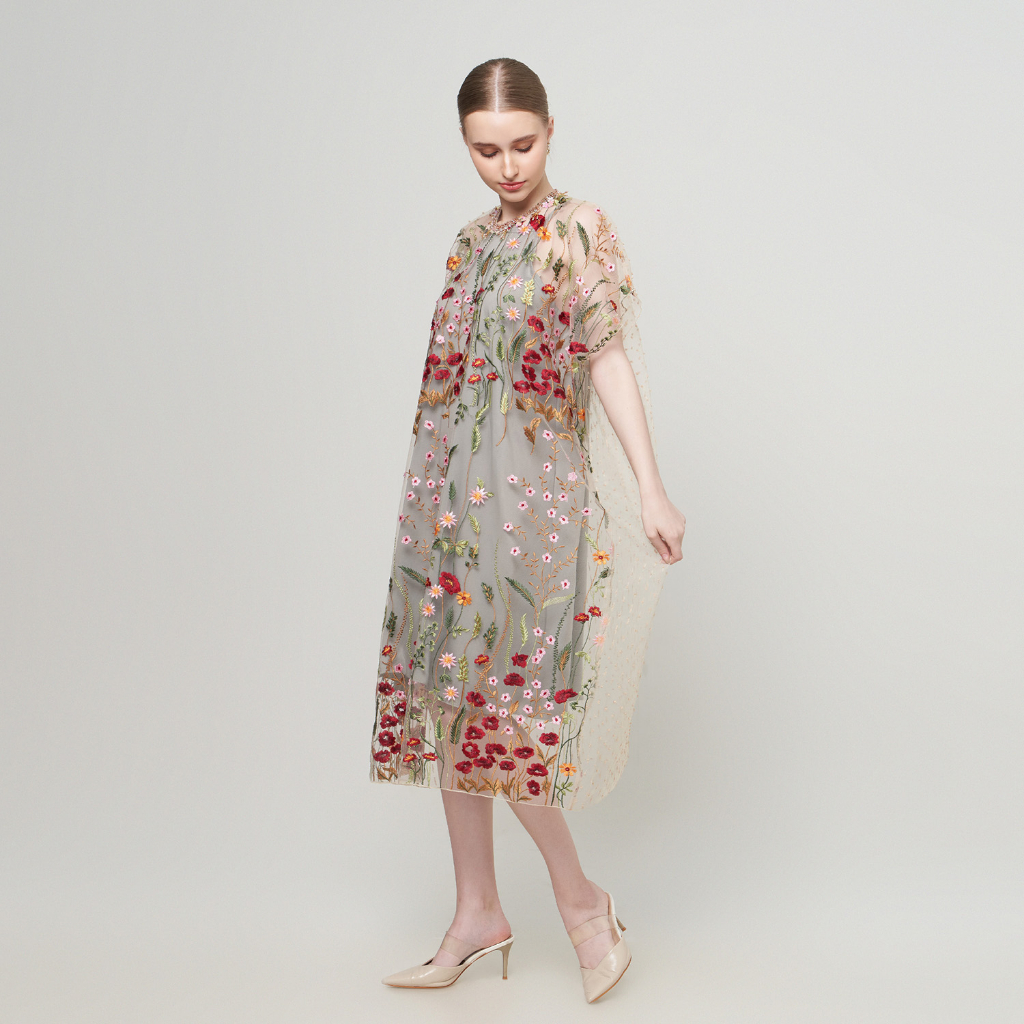 Jual The Aerith Garden Ready To Wear Dress Adelina Dress Nude Shopee Indonesia