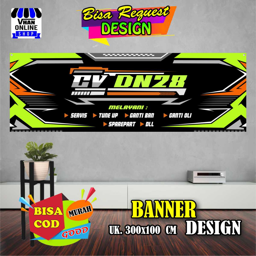 Jual Spanduk, Banner Bengkel Racing, Toko Sparepart, Keren Murah ...