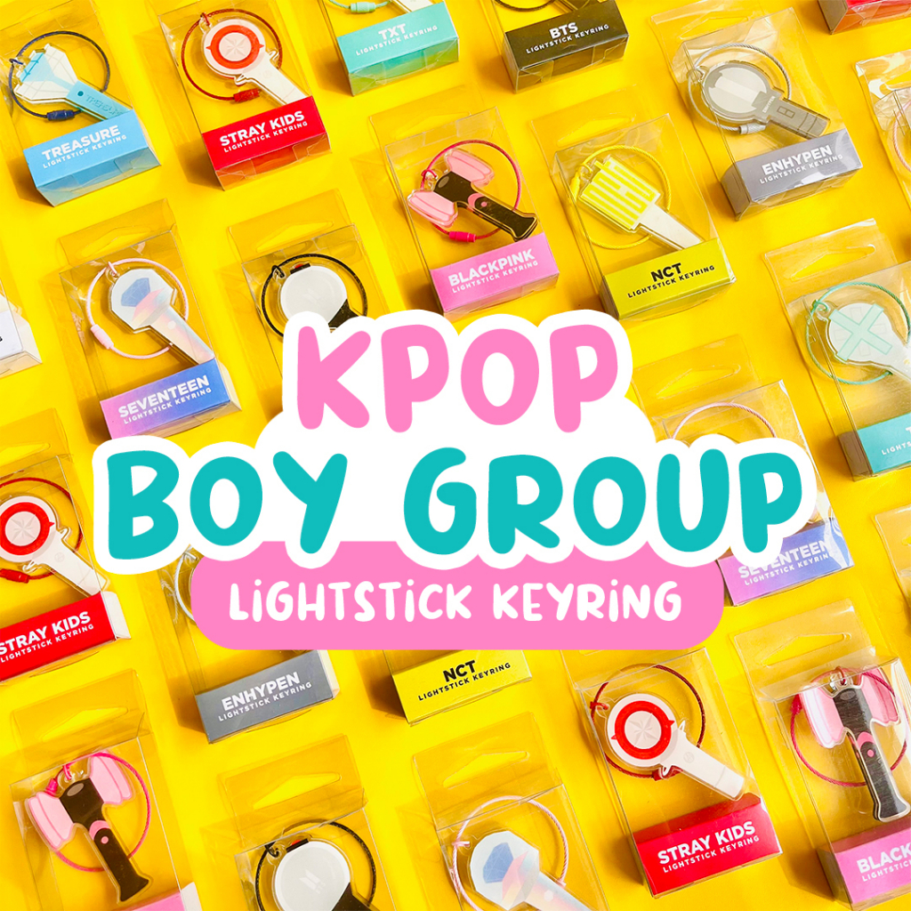 Jual (READY) KPOP Lightstick Boy Group Acrylic Keyring Unofficial