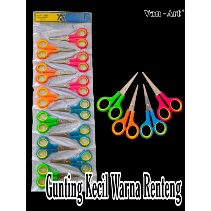 Jual Harga untuk 1 renteng=12 pcs Gunting Kecil Warna/pemotong ...