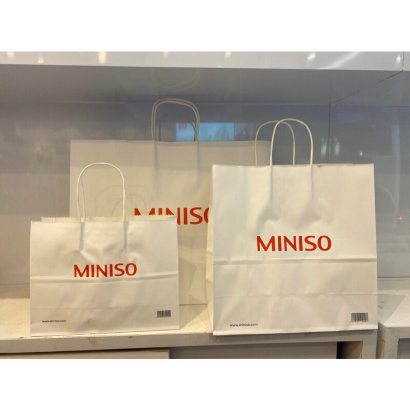 Jual Paper Bag MINISO Size S M L Cocok Untuk Bungkus Kado ( Harga yang ...