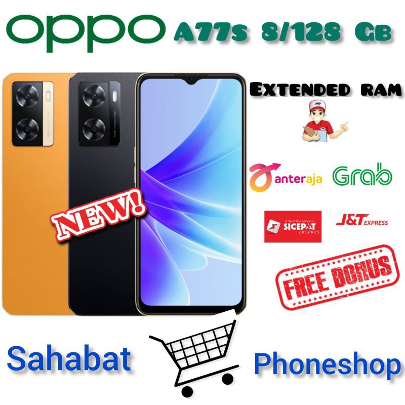 Jual OPPO A77s RAM 8/128 GB GARANSI RESMI (8GB + 8GB RAM EXPANSION ...