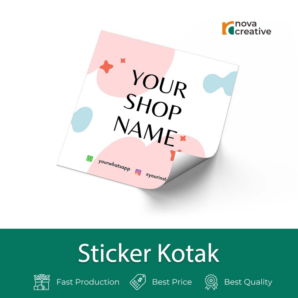 Jual CETAK STIKER KOTAK STIKER TAHAN AIR STIKER SEGEL LABEL MAKANAN