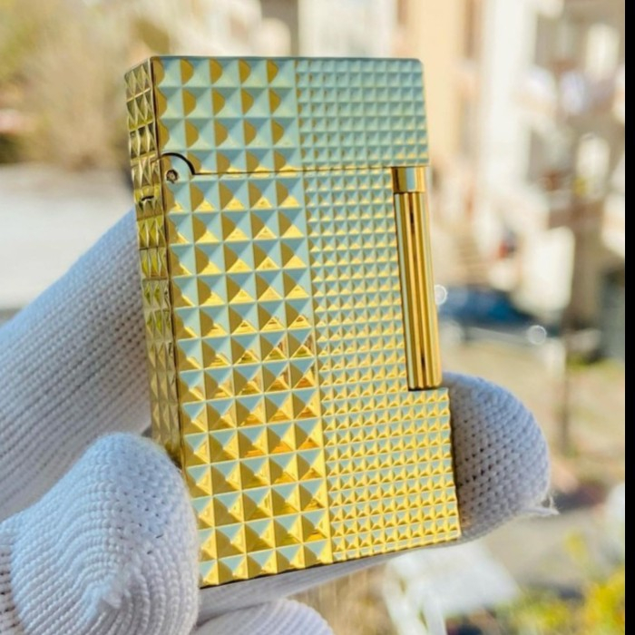 Jual FREE BOX Korek Api S.t. Dupont Lighter Gold Diamond Import Premium ...
