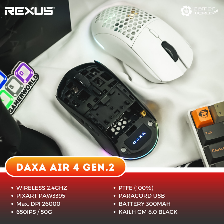 Jual Rexus Daxa Air Iv Daxa Air Wireless Gaming Mouse Shopee Indonesia