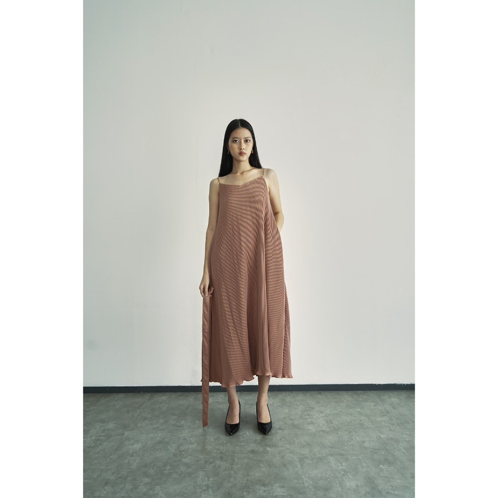 Jual PAFON Anya Dress - Brown | Shopee Indonesia
