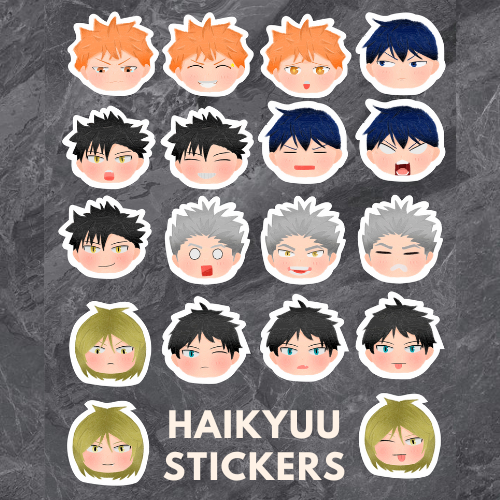 Jual Ready Stock Haikyuu ★ Stiker Anime Haikyuu ★ Sticker Anime Anti Air ★ Fanmerch By 9612