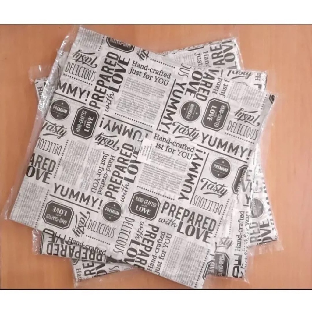Jual (BBH) ECER 10 LEMBAR PAPER WRAP / RICE WRAP / KERTAS NASI LAMINASI ...